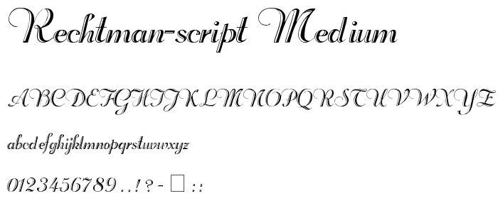 Rechtman-Script Medium font